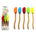 Wholesale fashionable custom kitchen spatula silicone spatula with bamboo handle